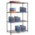 Nexel 5 Tier Black Epoxy Wire Shelving Starter Unit, 48W x 21D x 63H 21486B5